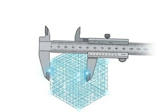 Caliper — caliper measuring a wireframe mesh